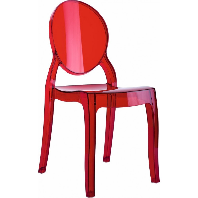 Krzesełko dziecięce BABY ELIZABETH czerwone przezroczyste marki Siesta