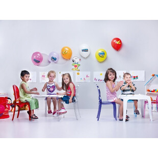 Krzesełko dziecięce BABY ELIZABETH czerwone przezroczyste marki Siesta