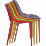 Krzesło ażurowe z tworzywa AIR ciemnoszare marki Siesta