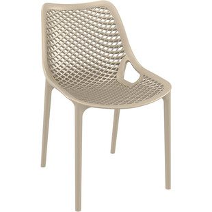 Krzesło ażurowe z tworzywa AIR szarobrązowe marki Siesta
