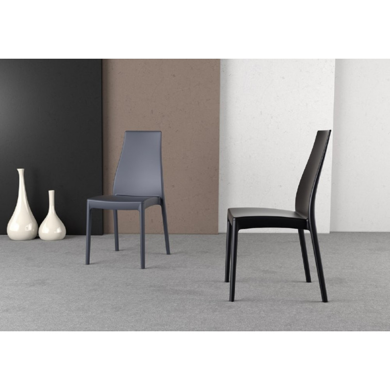 Krzesło plastikowe MIRANDA ciemnoszare marki Siesta
