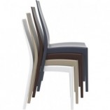Krzesło plastikowe MIRANDA szarobrązowe marki Siesta