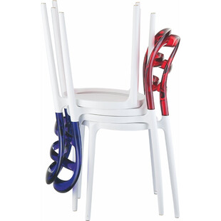 Krzesło z tworzywa MISS BIBI czarne/bursztynowe przezroczyste marki Siesta