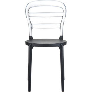 Krzesło z tworzywa MISS BIBI czarne/przezroczyste marki Siesta
