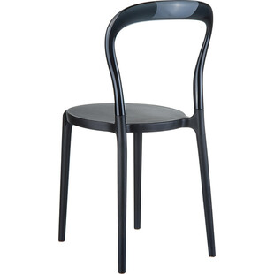 Krzesło z tworzywa MR BOBO czarne/czarne przezroczyste marki Siesta