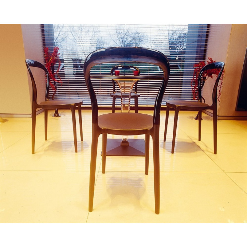 Krzesło z tworzywa MR BOBO białe/przezroczyste marki Siesta