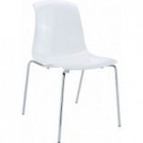 Krzesło nowoczesne ALLEGRA lśniące białe marki Siesta
