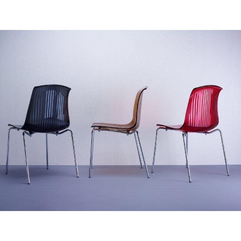 Krzesło nowoczesne ALLEGRA czarne przezroczyste marki Siesta