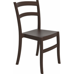 Krzesło z tworzywa TIFFANY brązowe marki Siesta