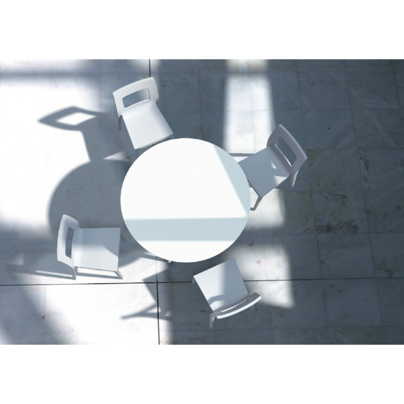 Krzesło z tworzywa LUCCA srebrnoszare marki Siesta