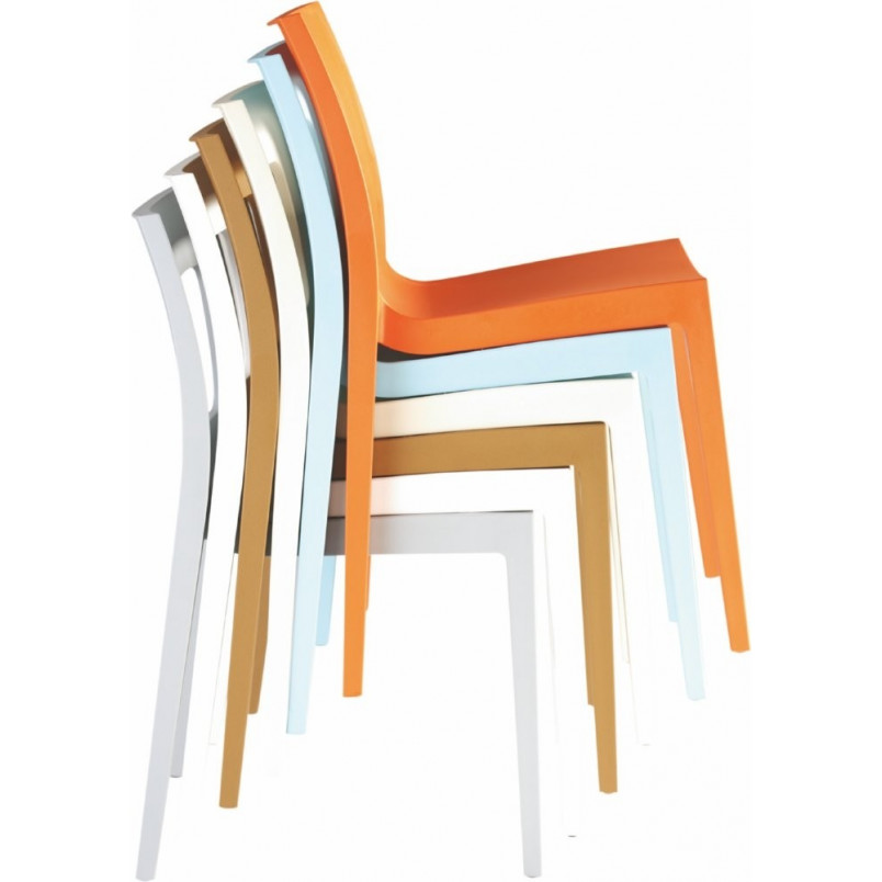 Krzesło z tworzywa LUCCA zielone tropikalne marki Siesta