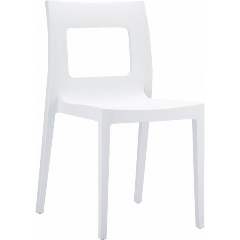 Krzesło z tworzywa LUCCA białe marki Siesta