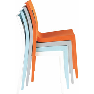 Krzesło z tworzywa LUCCA-T pomarańczowy marki Siesta