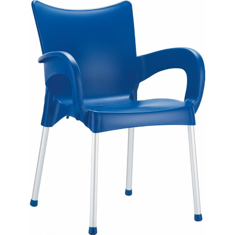 Krzesło ogrodowe z podłokietnikami Romeo niebieskie marki Siesta
