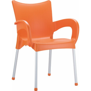 Krzesło ogrodowe z podłokietnikami Romeo pomarańczowe marki Siesta