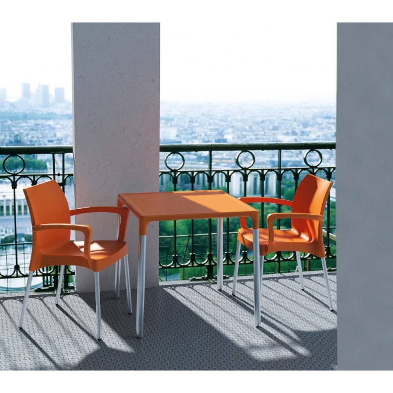 Krzesło ogrodowe z podłokietnikami Dolce pomarańczowe marki Siesta