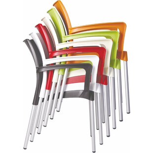 Krzesło ogrodowe z podłokietnikami Dolce czerwone marki Siesta
