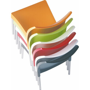 Krzesło ogrodowe plastikowe VITA czerwone marki Siesta