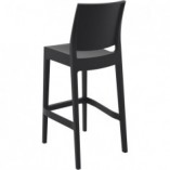 Krzesło barowe plastikowe MAYA BAR 75 czarne marki Siesta