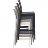 Krzesło barowe plastikowe MAYA BAR 75 czarne marki Siesta