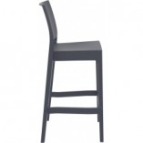 Krzesło barowe plastikowe MAYA BAR 75 ciemnoszare marki Siesta