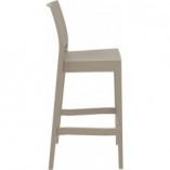 Krzesło barowe plastikowe MAYA BAR 75 szarobrązowe marki Siesta
