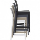 Krzesło barowe plastikowe MAYA BAR 65 białe marki Siesta