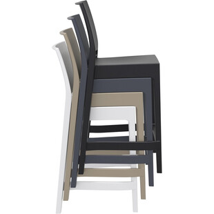 Krzesło barowe plastikowe MAYA BAR 65 czarne marki Siesta