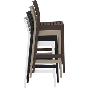 Krzesło barowe plastikowe ARES BAR 75 białe marki Siesta