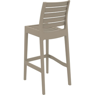 Krzesło barowe plastikowe ARES BAR 75 szarobrązowe marki Siesta