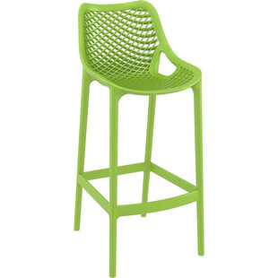 Krzesło barowe plastikowe ażurowe AIR BAR 75 zielone tropikalne marki Siesta