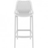 Krzesło barowe plastikowe ażurowe AIR BAR 75 białe marki Siesta