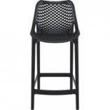 Krzesło barowe plastikowe ażurowe AIR BAR 65 czarne marki Siesta