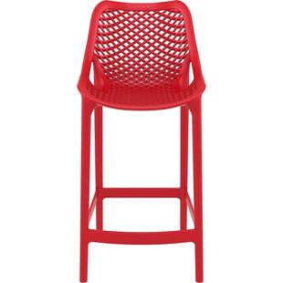 Krzesło barowe plastikowe ażurowe AIR BAR 65 czerwone marki Siesta