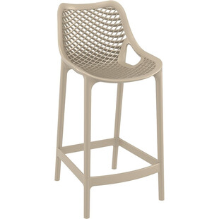 Krzesło barowe plastikowe ażurowe AIR BAR 65 szarobrązowe marki Siesta