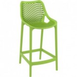 Krzesło barowe plastikowe ażurowe AIR BAR 65 zielone tropikalne marki Siesta