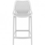 Krzesło barowe plastikowe ażurowe AIR BAR 65 białe marki Siesta