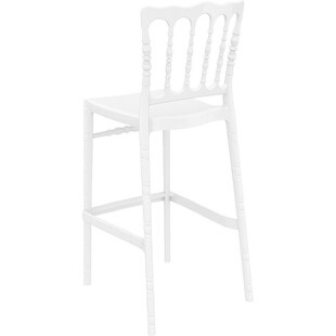 Krzesło barowe glamour OPERA BAR 75 lśniące białe marki Siesta