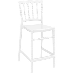 Krzesło barowe glamour OPERA BAR 65 lśniące białe marki Siesta