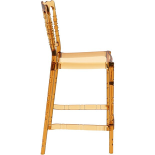 Krzesło barowe glamour OPERA BAR 65 bursztynowe przezroczyste marki Siesta