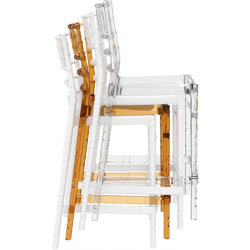 Krzesło barowe przezroczyste glamour CHIAVARI BAR 65 marki Siesta