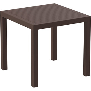 Stół ogrodowy plastikowy Ares 80x80 brązowy marki Siesta