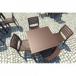 Stół ogrodowy plastikowy Ares 80x80 brązowy marki Siesta