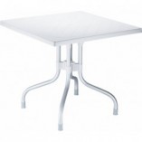 Składany stół ogrodowy plastikowy Forza srebrnoszary 80x80 marki Siesta