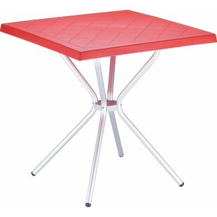 Stół ogrodowy plastikowy Sortie 70x70 czerwony marki Siesta