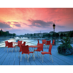 Stół ogrodowy plastikowy Sortie 70x70 czerwony marki Siesta