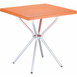 Stół ogrodowy plastikowy Sortie 70x70 pomarańczowy marki Siesta