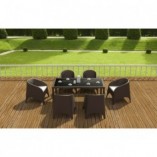 Fotel ogrodowy technorattanowy Aruba brązowy marki Siesta