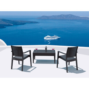 Krzesło ogrodowe rattanowe Ibiza brązowe marki Siesta
