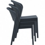 Krzesło ogrodowe rattanowe Dayton ciemnoszare marki Siesta